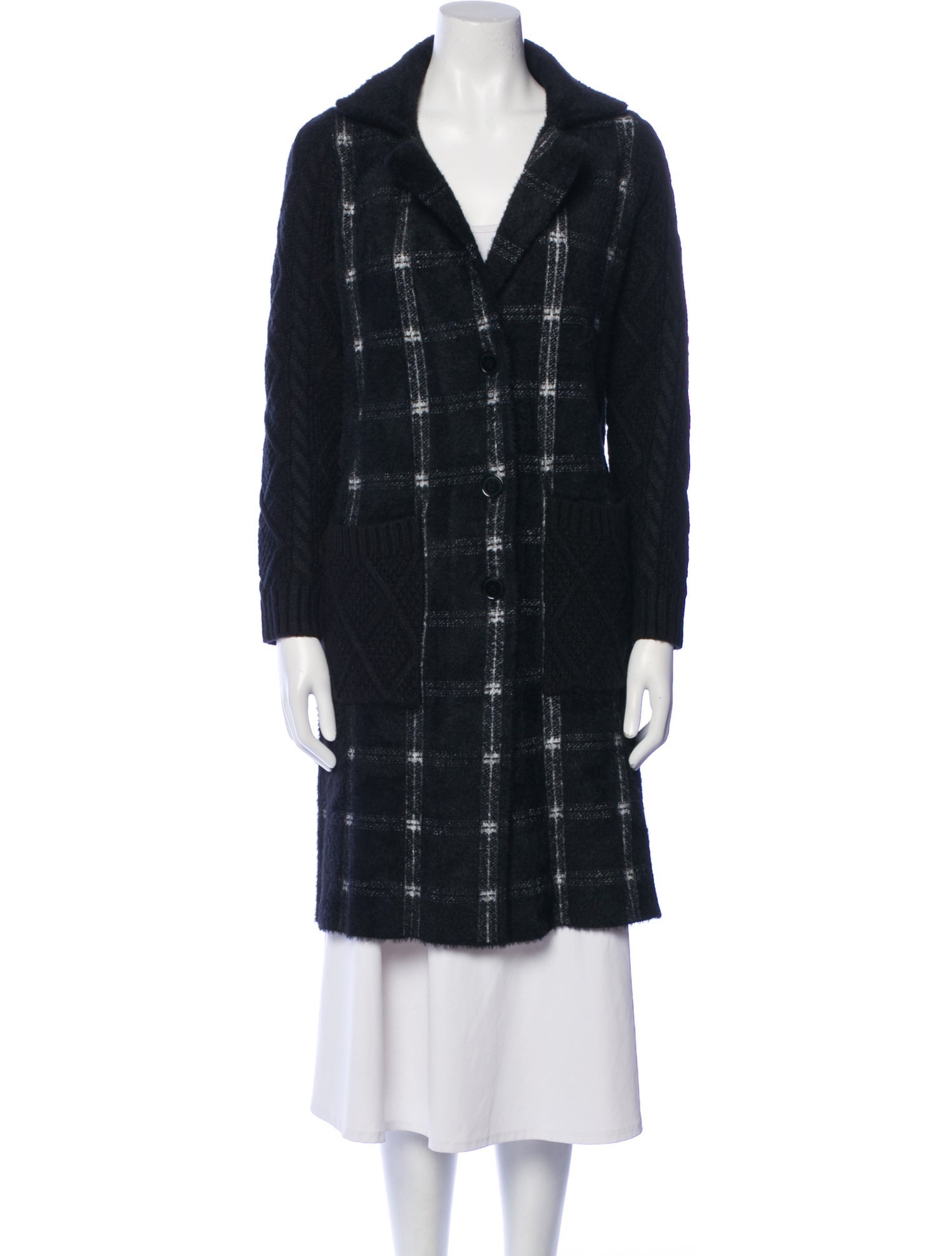 Love Token Nylon Plaid Print Coat