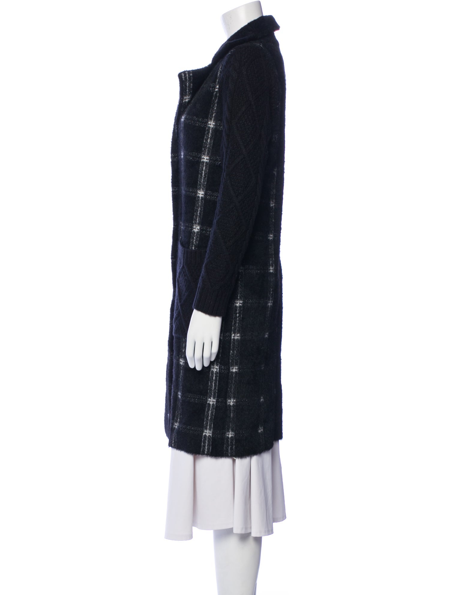 Love Token Nylon Plaid Print Coat