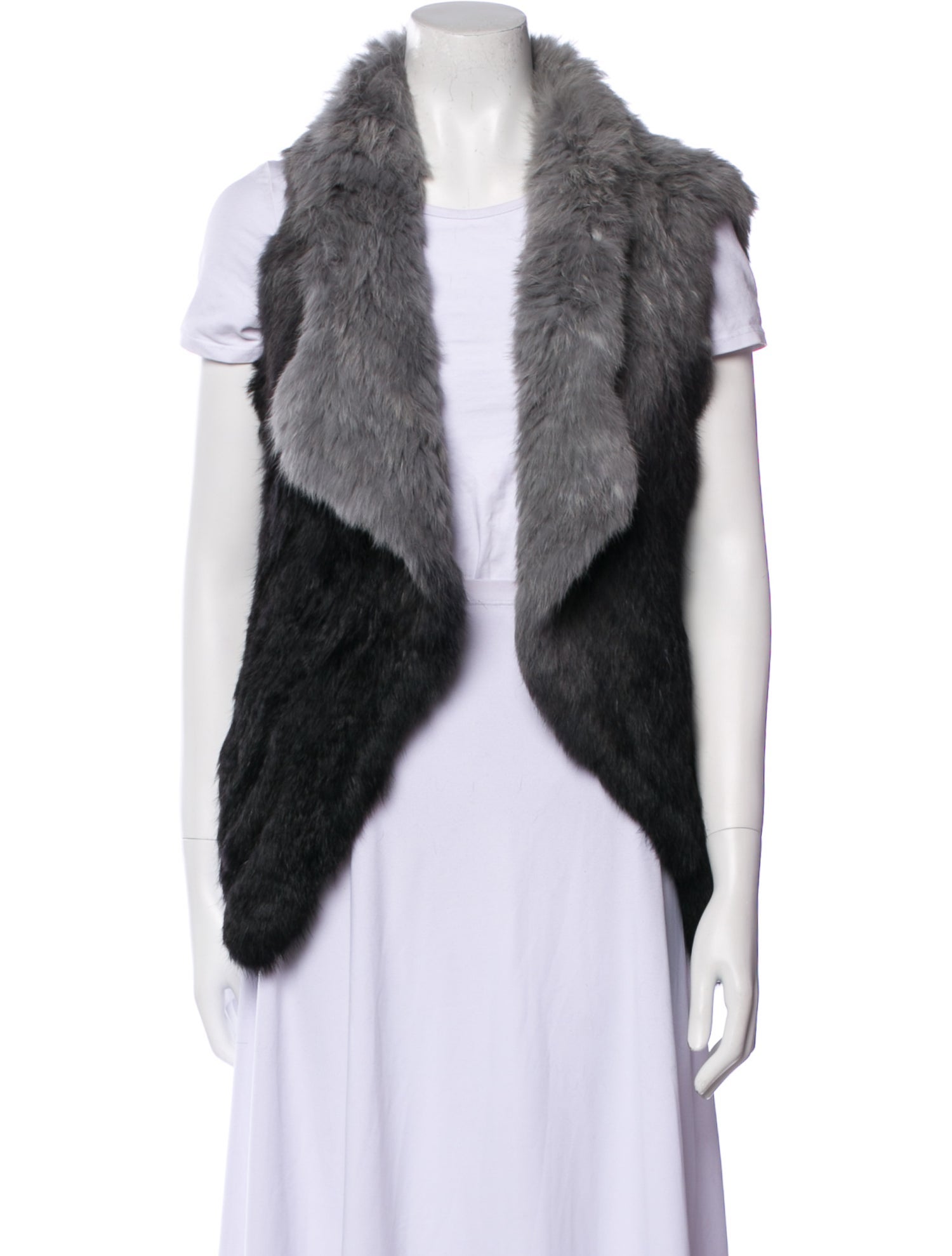 Love Token Fur Colorblock Pattern Fur Jacket
