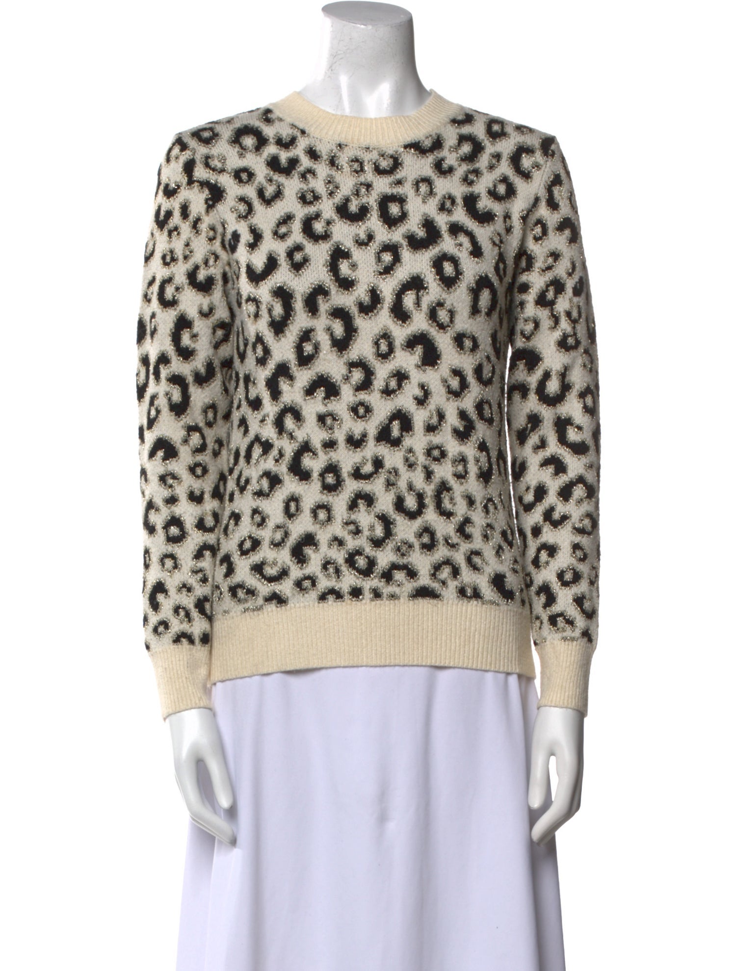 Love Token Animal Print Crew Neck Sweater