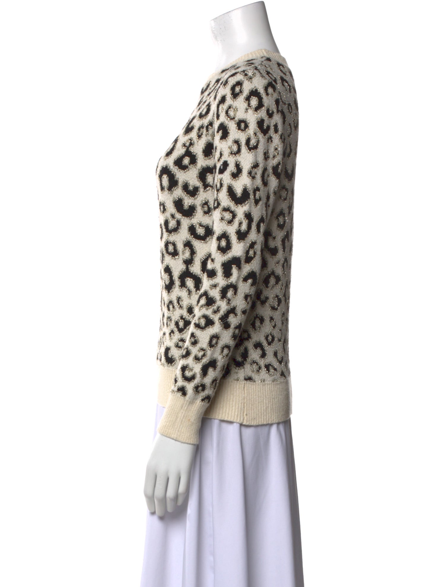 Love Token Animal Print Crew Neck Sweater