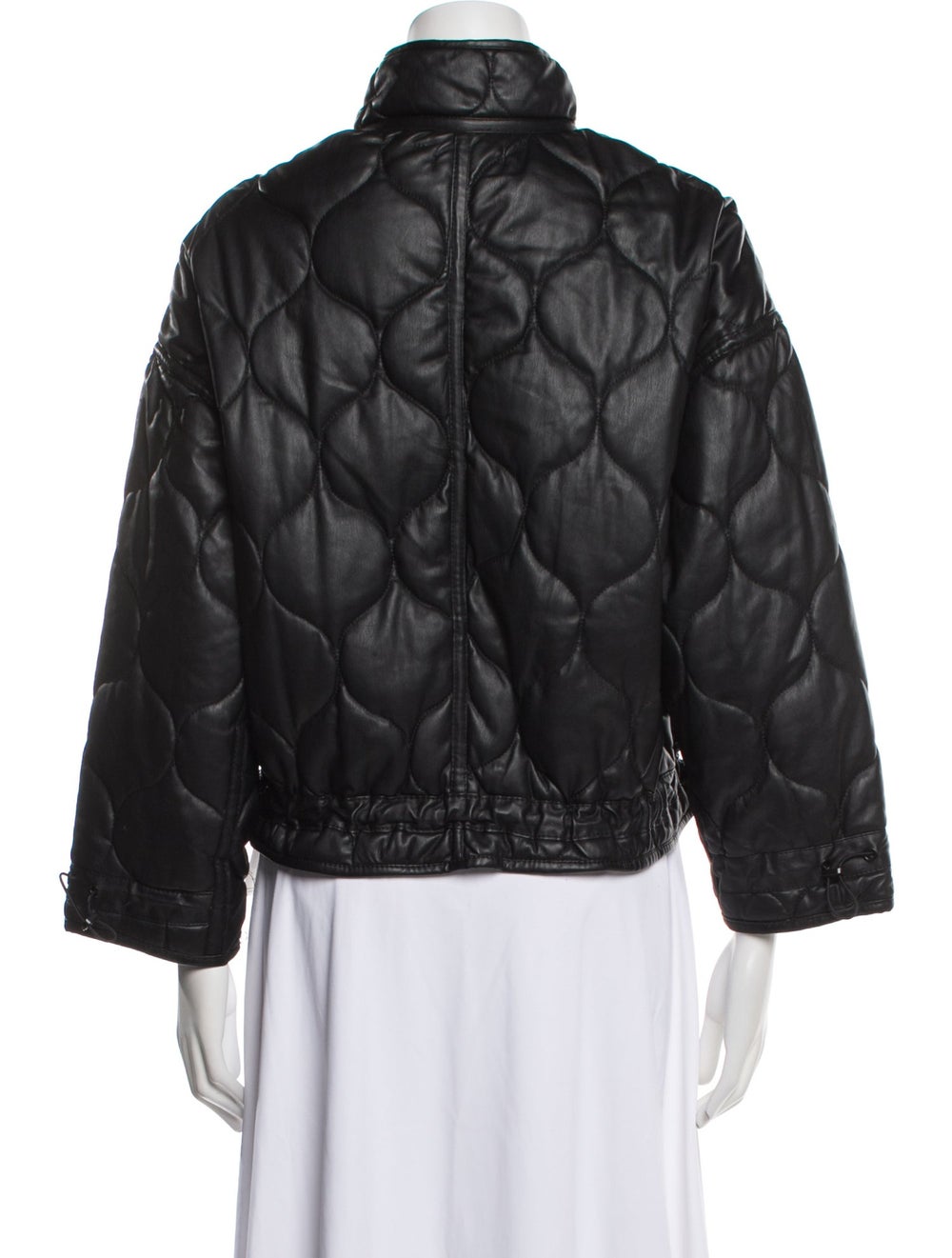 Love Token Jacket Black Stand Collar Patch Pocket… - image 3