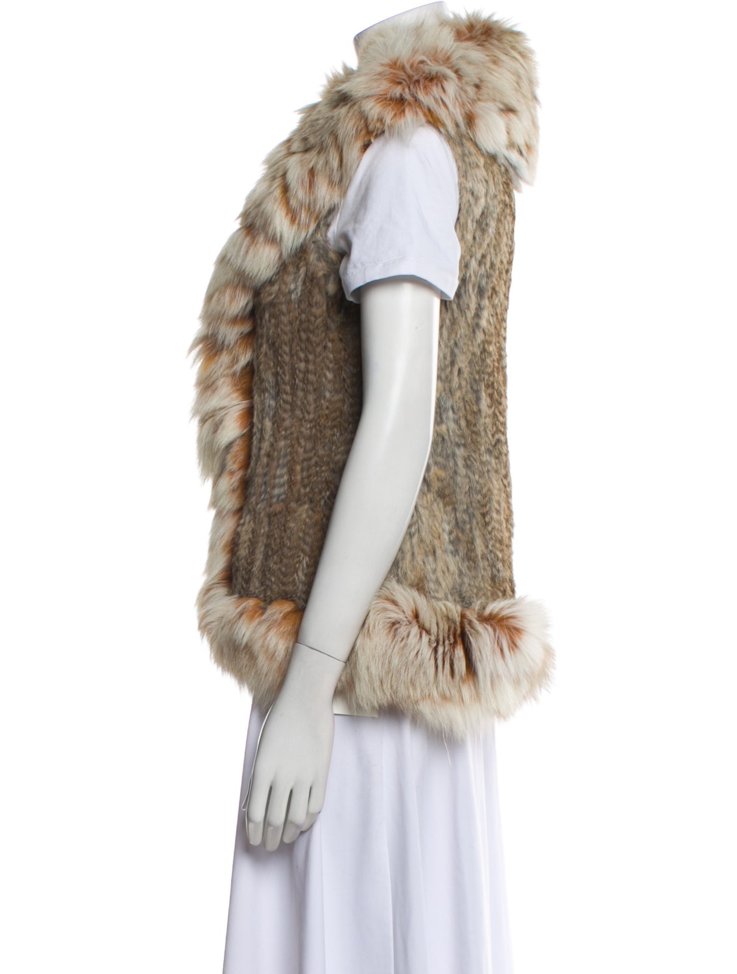 Love Token Printed Fur Jacket