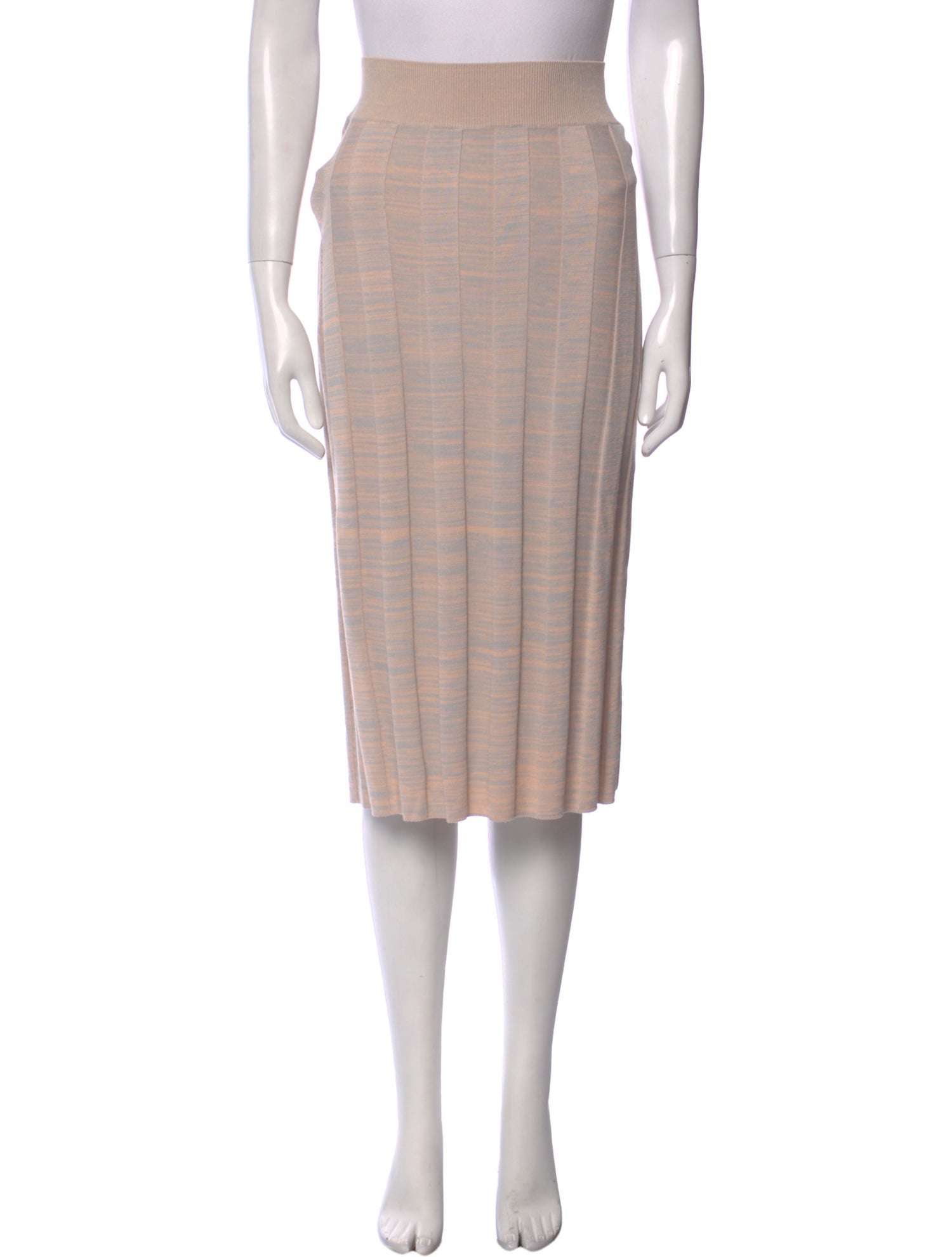 Live The Process Striped Knee-Length Skirt
