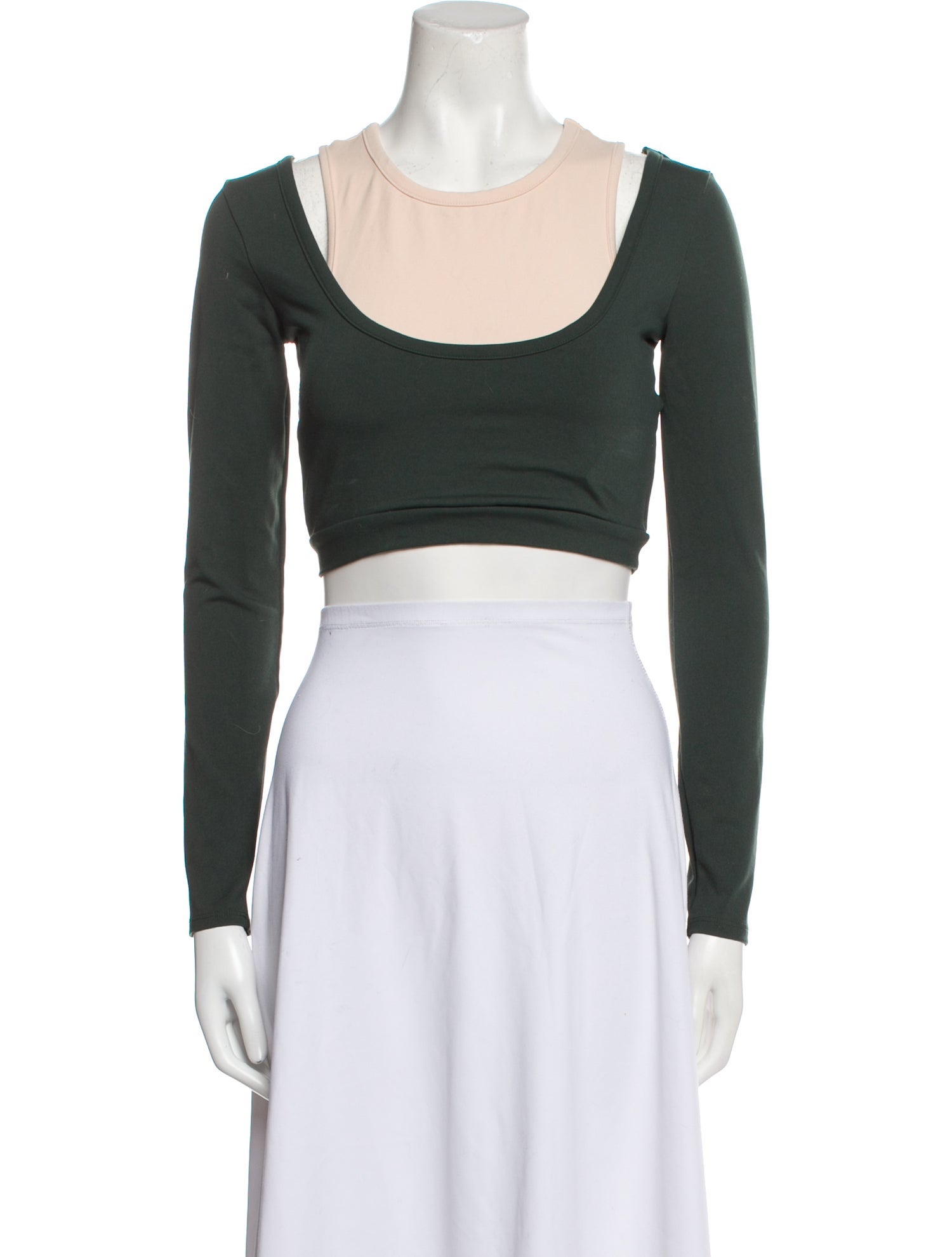 Live The Process Scoop Neck Long Sleeve Crop Top