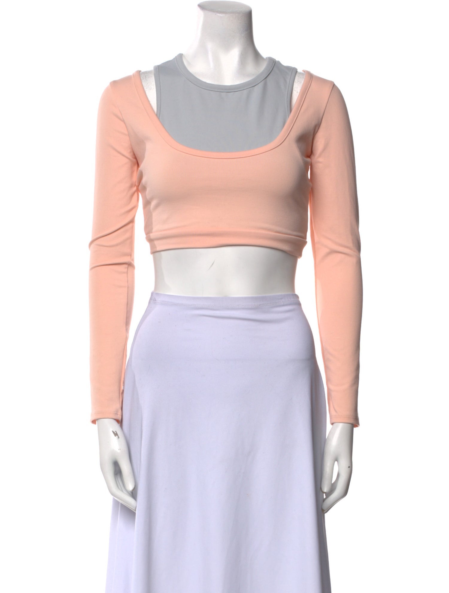 Live The Process Scoop Neck Long Sleeve Crop Top