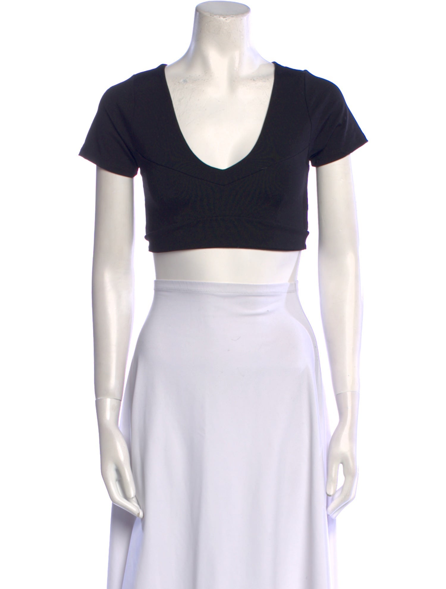 Live The Process Nylon V-Neck Crop Top