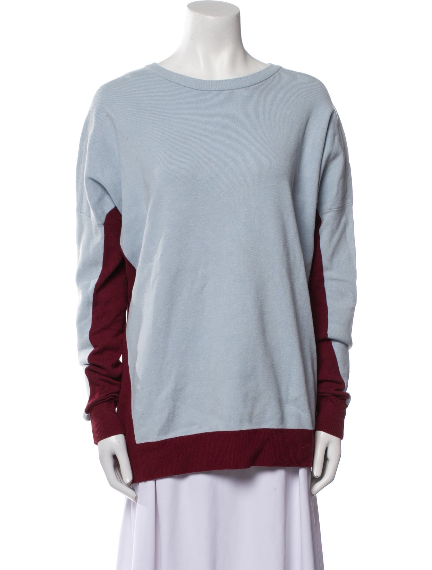 Live The Process Colorblock Pattern Bateau Neckline Sweater