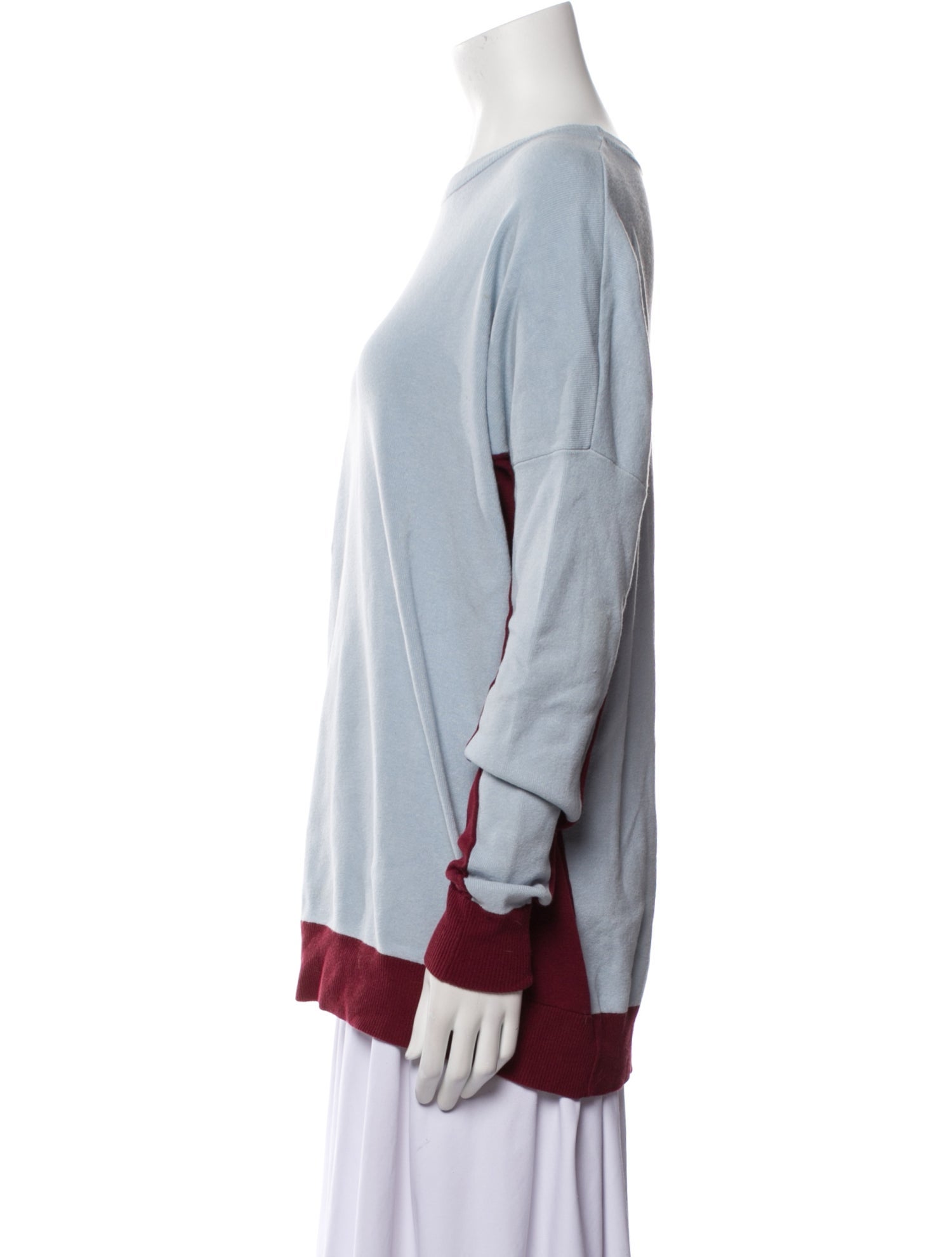 Live The Process Colorblock Pattern Bateau Neckline Sweater