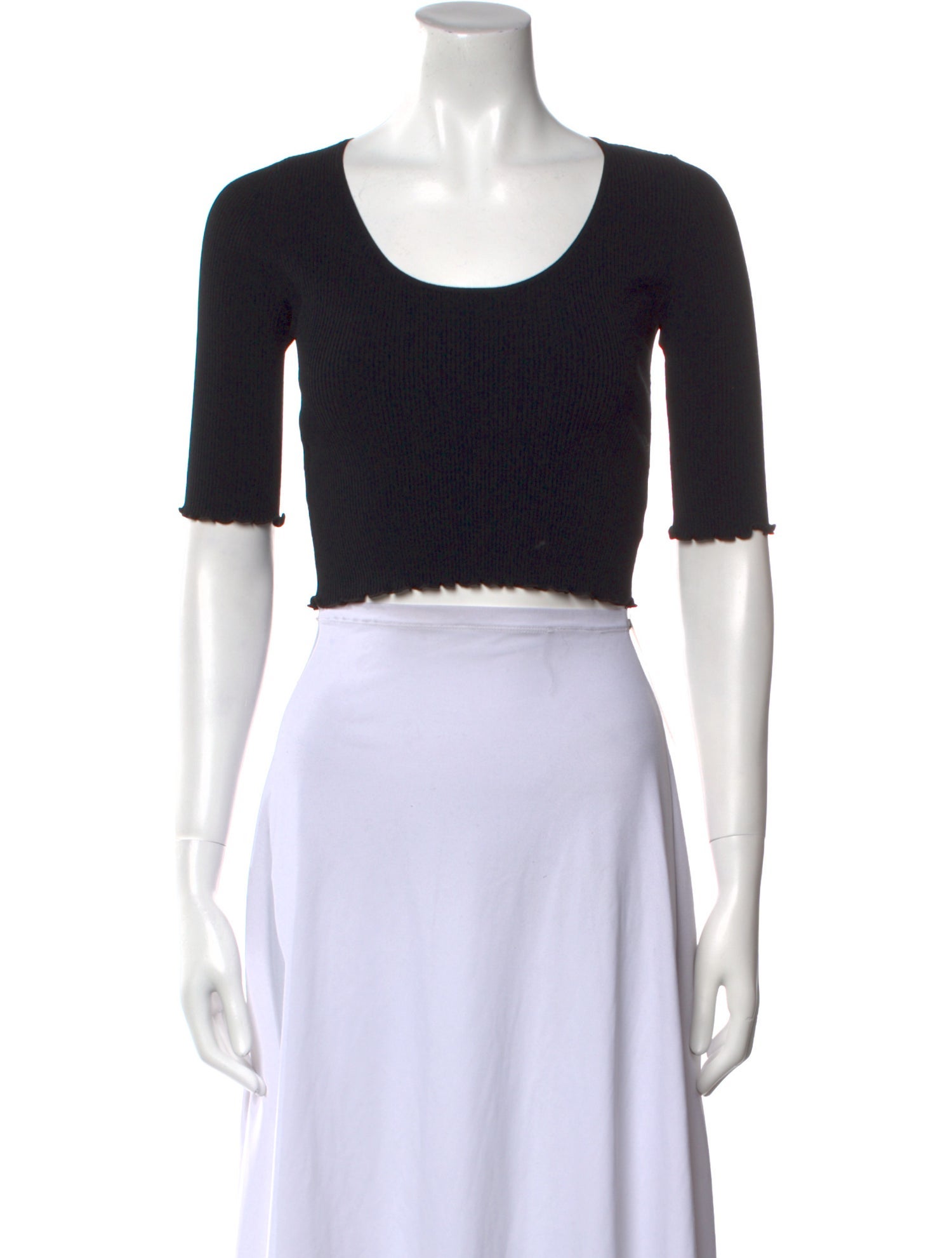 Live The Process Scoop Neck Short Sleeve Crop Top