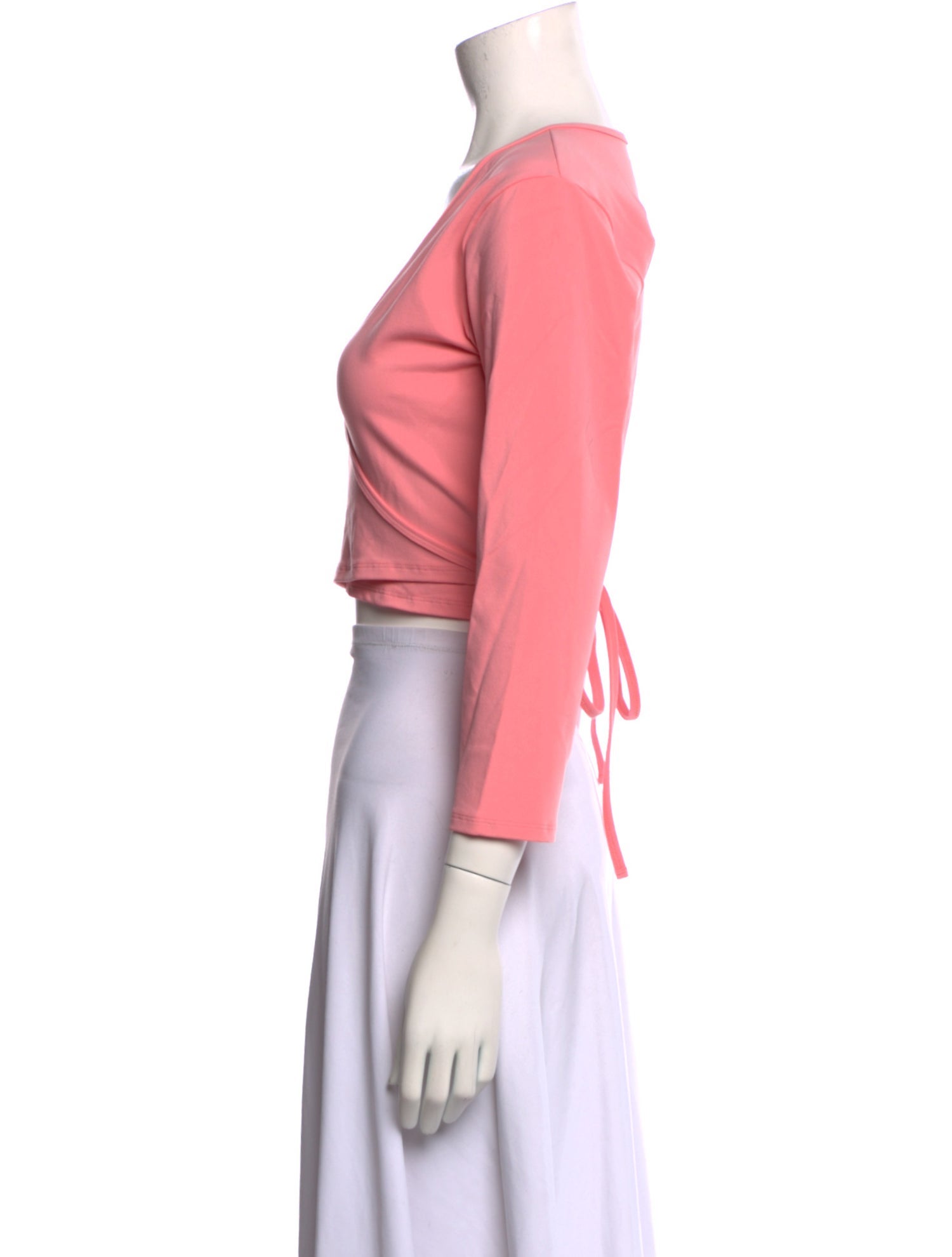 Live The Process V-Neck Three-Quarter Sleeve Crop Top