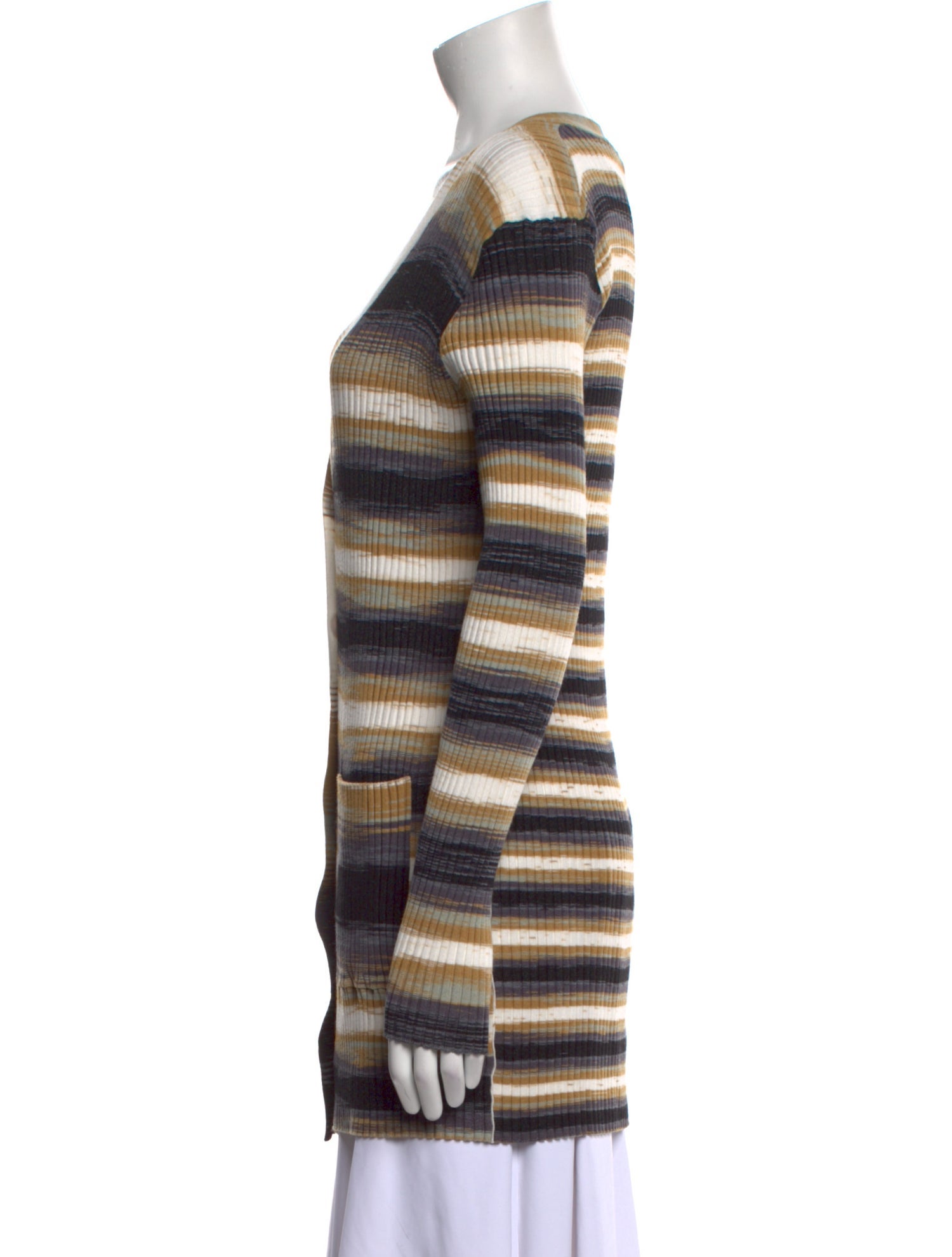 Live The Process Striped V-Neck Sweater
