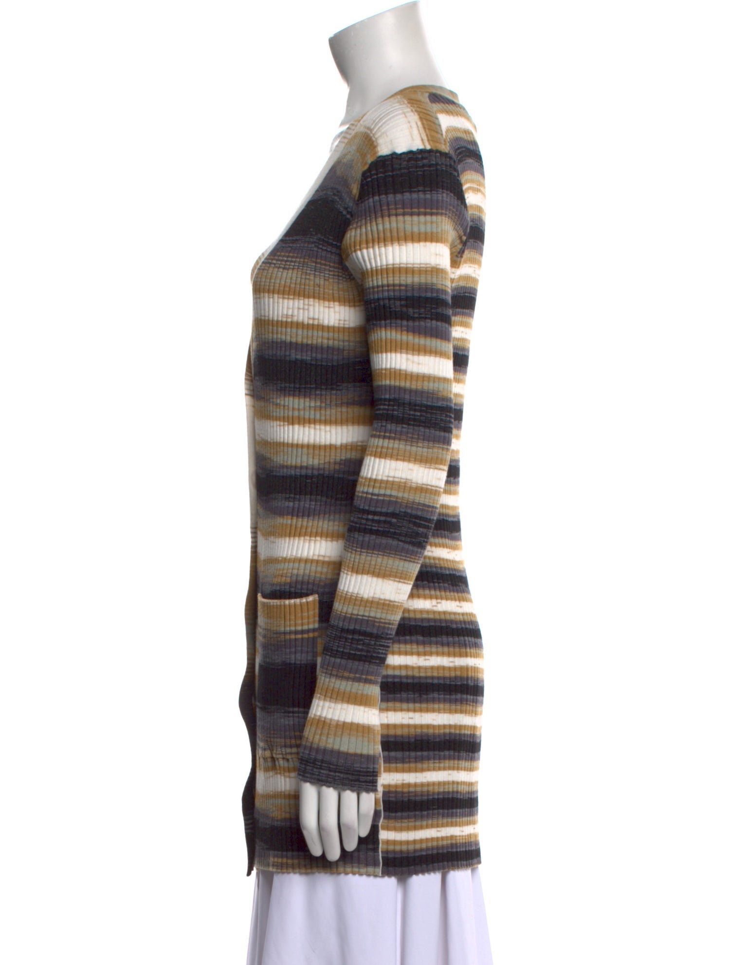 Live The Process Striped V-Neck Sweater