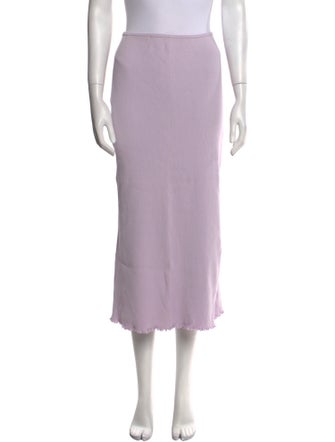 Live The Process Scalloped Accent Midi Length Skirt