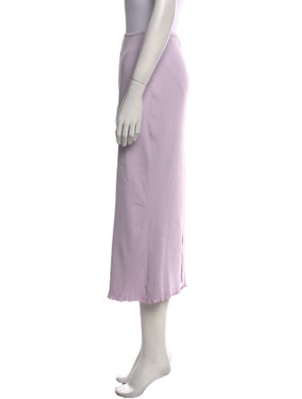 Live The Process Scalloped Accent Midi Length Skirt