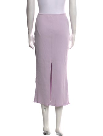 Live The Process Scalloped Accent Midi Length Skirt