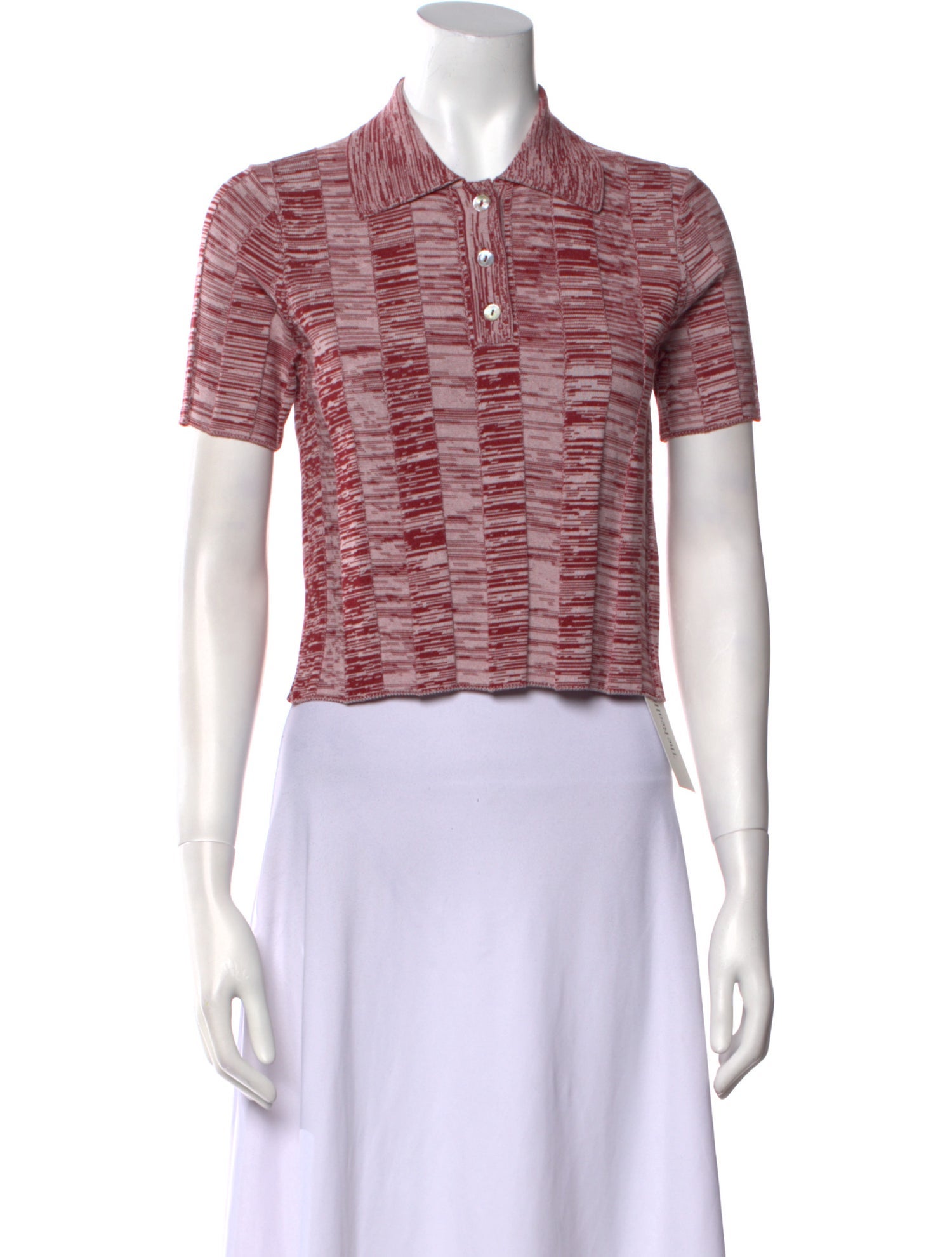 Live The Process Striped Short Sleeve Crop Top