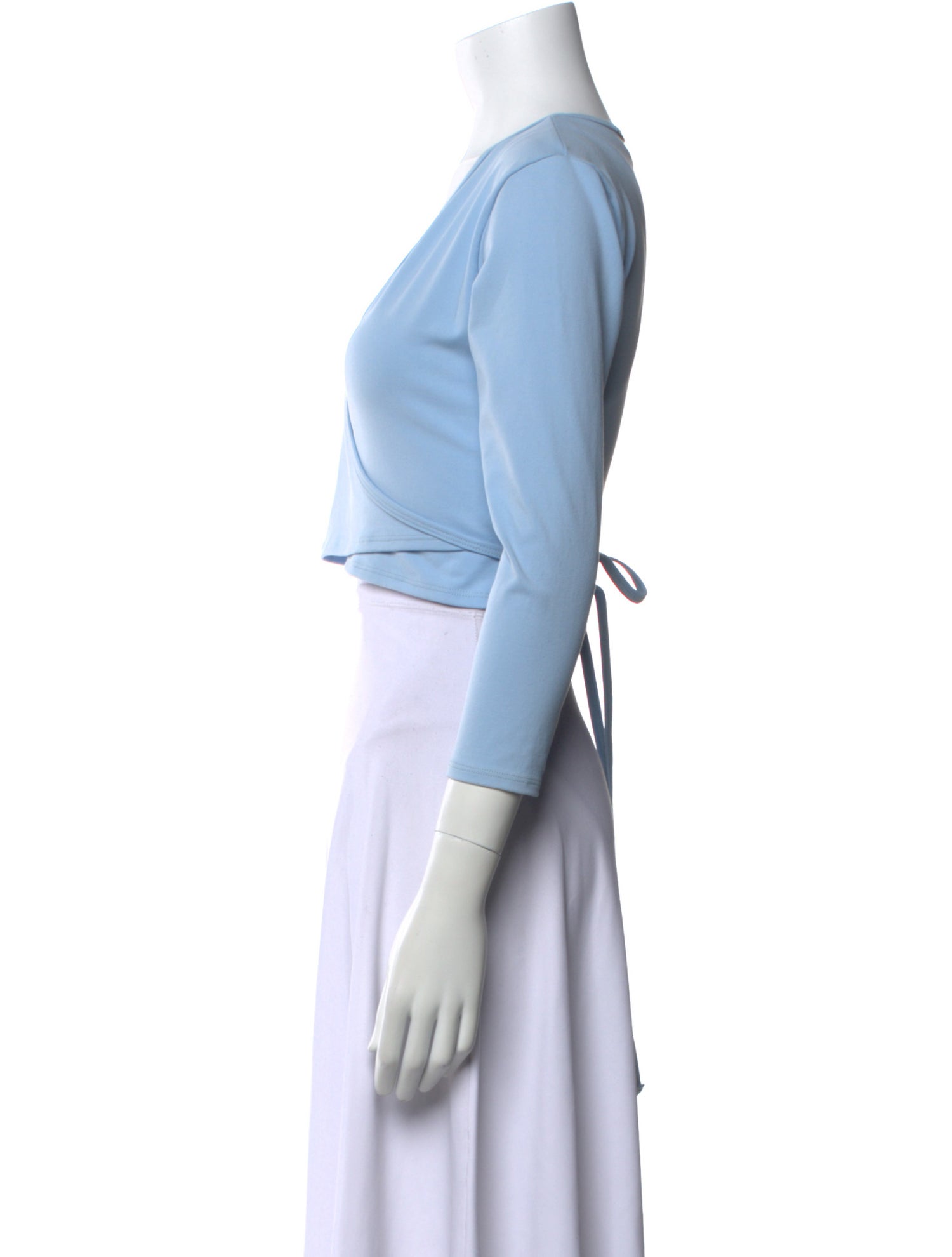 Live The Process V-Neck Three-Quarter Sleeve Crop Top