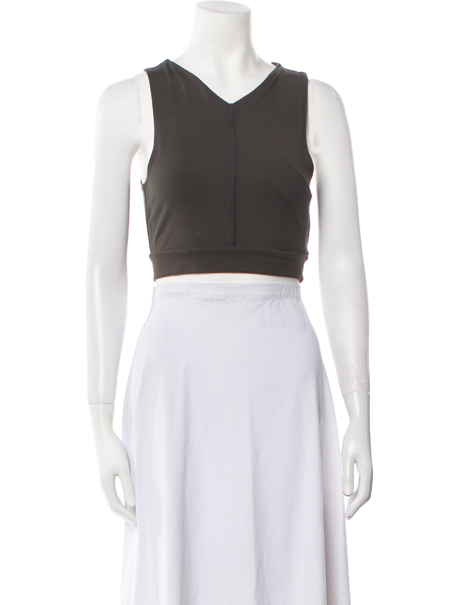 Live The Process V-Neck Sleeveless Crop Top