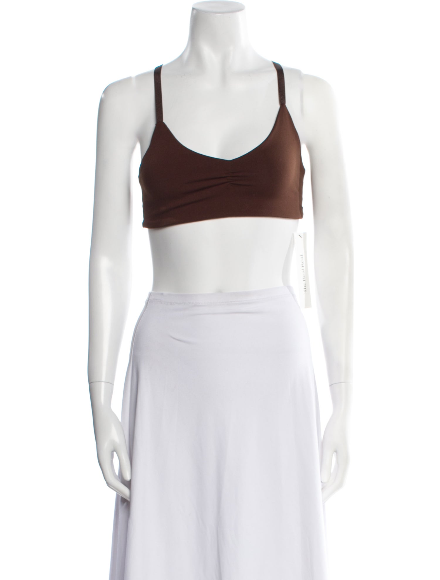 Live The Process Nylon Scoop Neck Crop Top