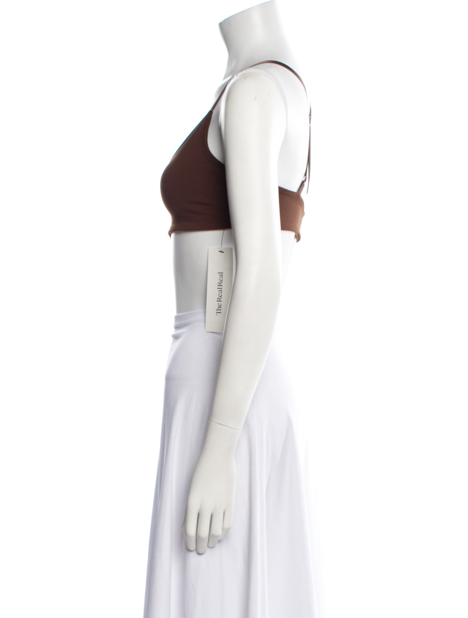 Live The Process Nylon Scoop Neck Crop Top