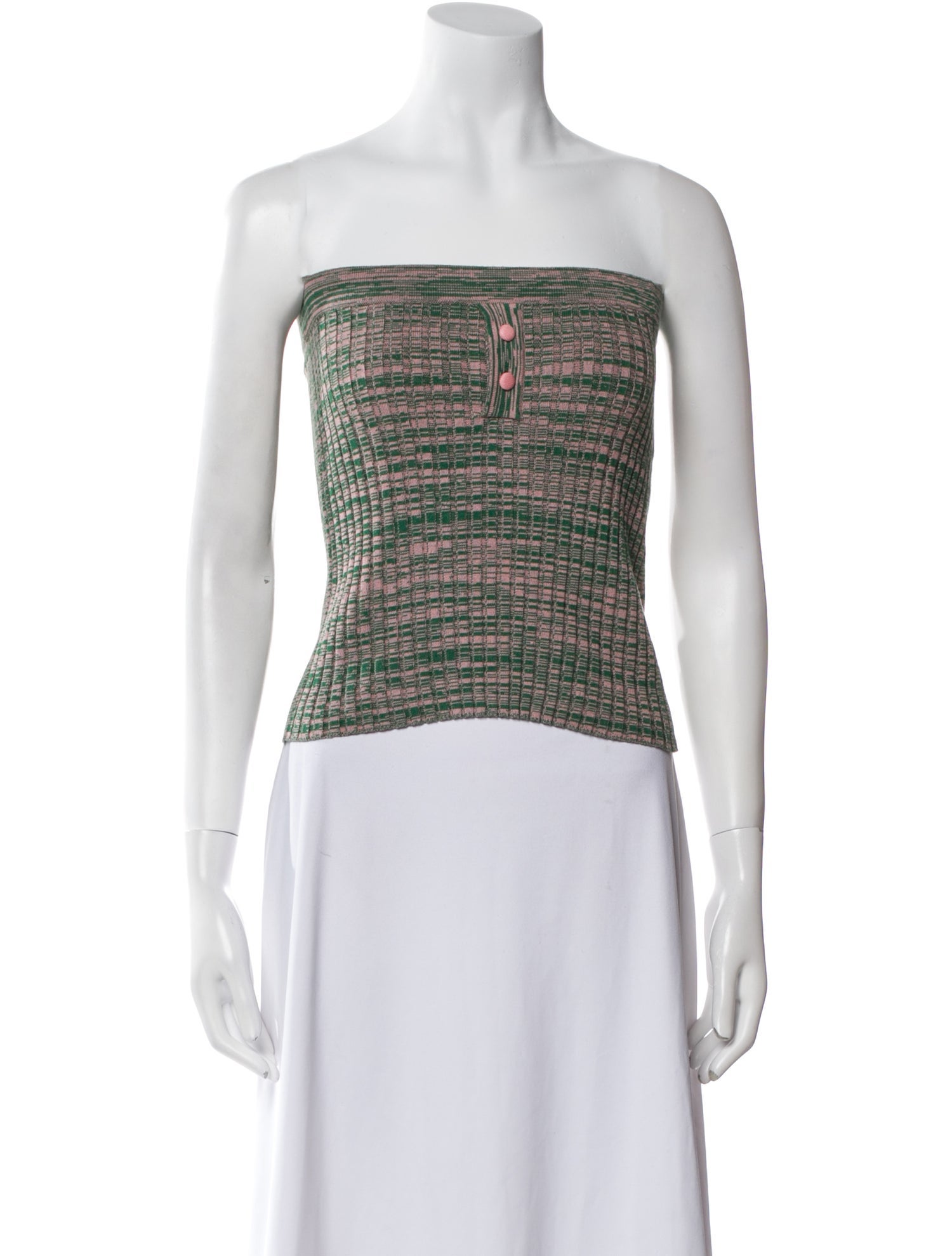 Live The Process Printed Strapless Crop Top