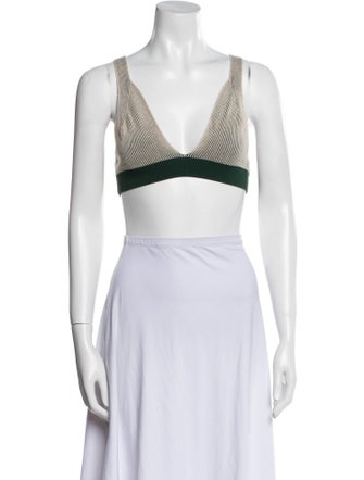 Live The Process V-Neck Sleeveless Crop Top