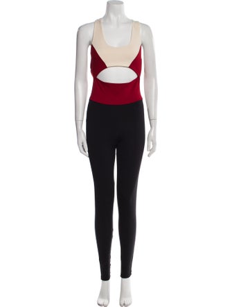 Live The Process Colorblock Pattern Scoop Neck Jumpsuit