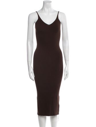 Live The Process V-Neck Midi Length Dress