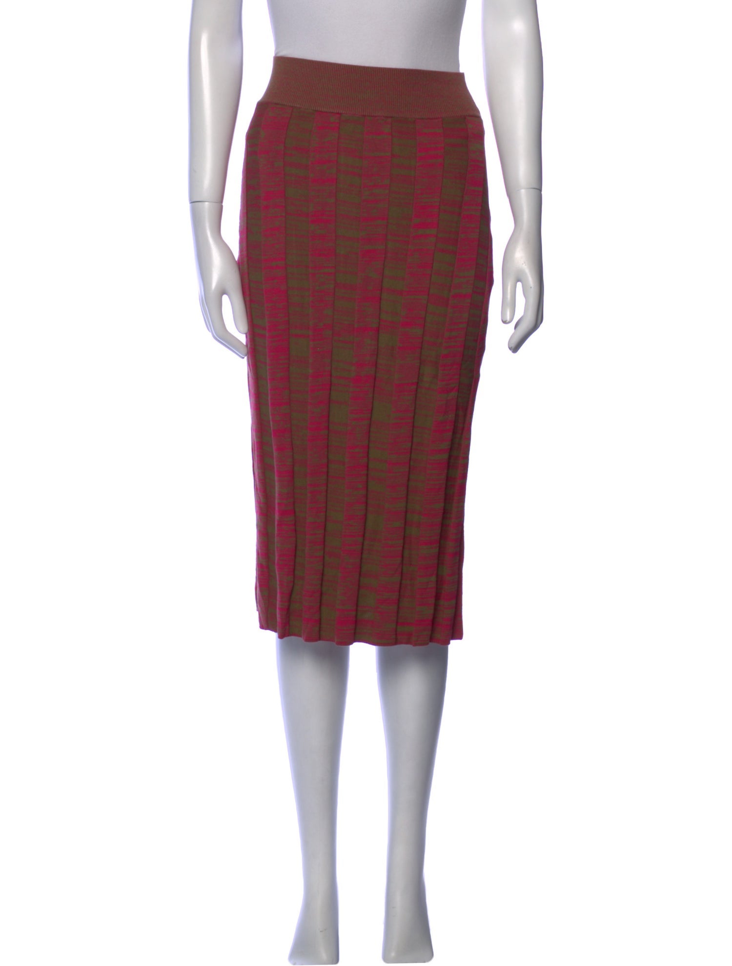 Live The Process Striped Knee-Length Skirt
