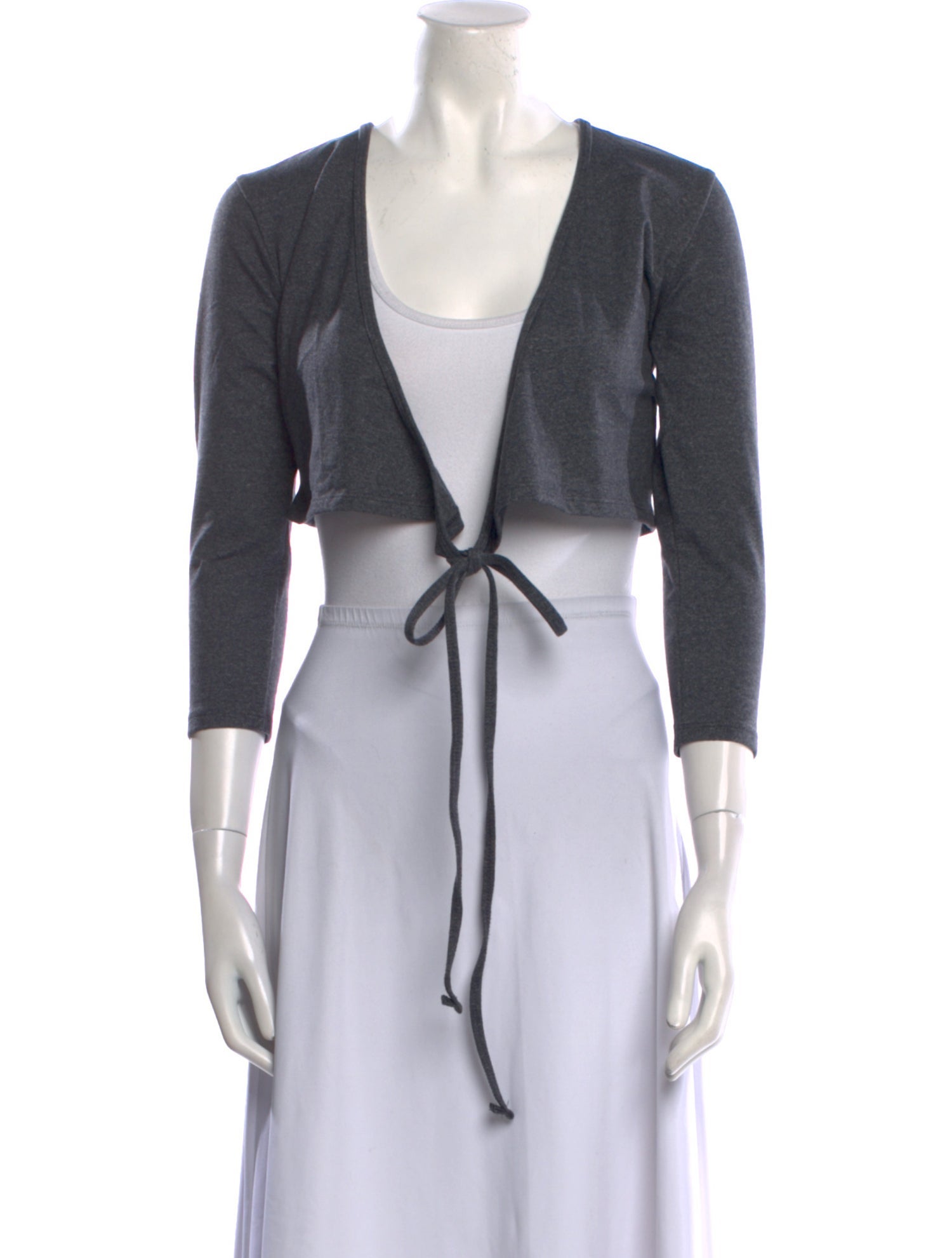 Live The Process Open Front Three-Quarter Sleeve Crop Top