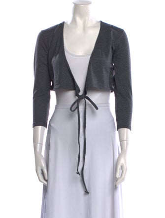 Live The Process Open Front Three-Quarter Sleeve Crop Top