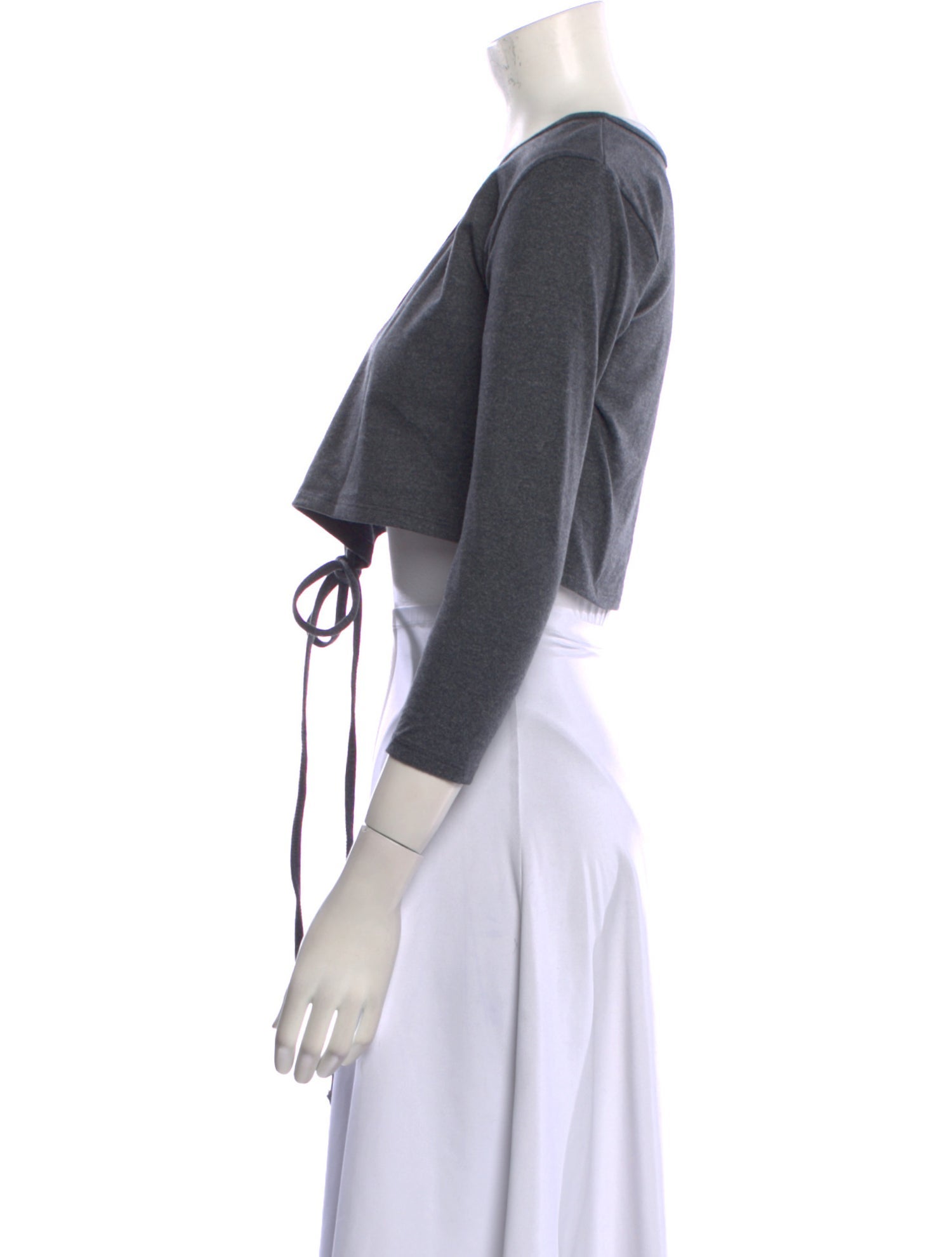 Live The Process Open Front Three-Quarter Sleeve Crop Top