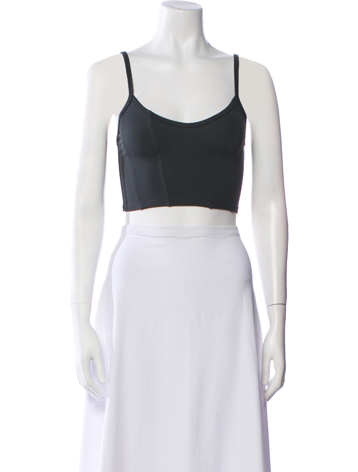 Live The Process Nylon Scoop Neck Crop Top