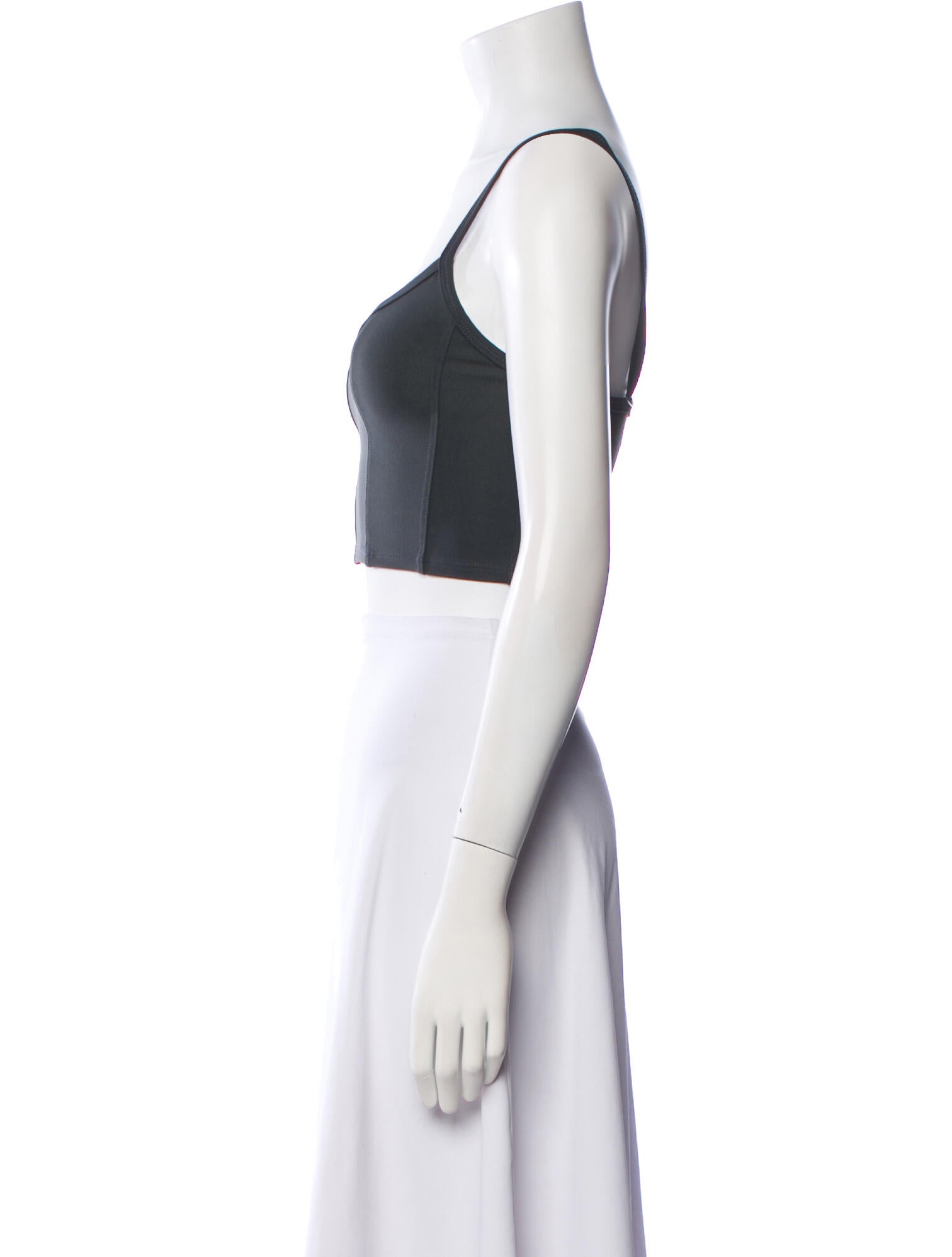 Live The Process Nylon Scoop Neck Crop Top