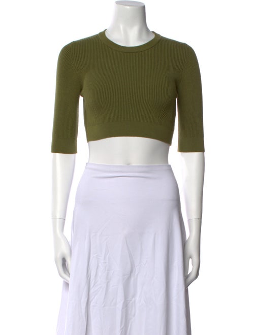 Live The Process Crew Neck Three-Quarter Sleeve Crop Top