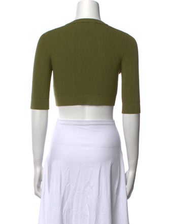 Live The Process Crew Neck Three-Quarter Sleeve Crop Top