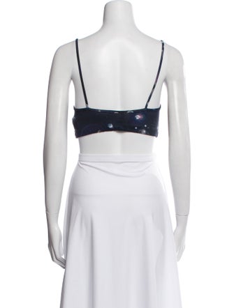 Live The Process + Moon Juice Floral Print Crop Top