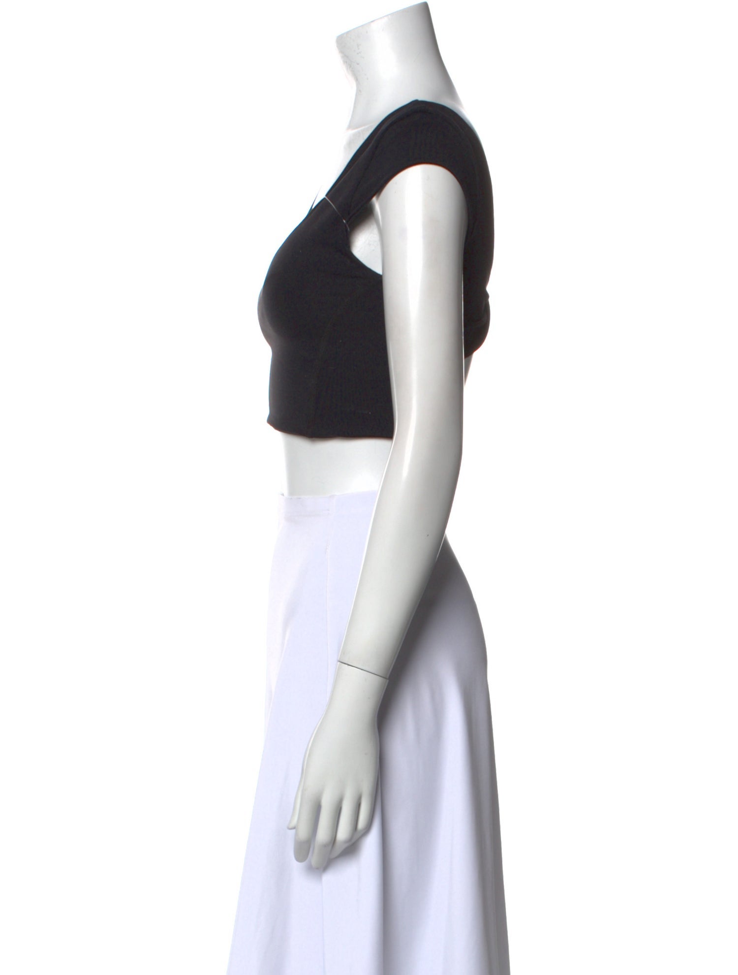 Live The Process Nylon Square Neckline Crop Top
