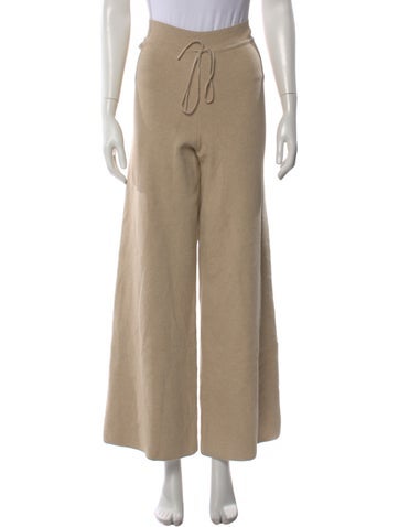Pre-owned Live The Process Wide Leg Pants In Neutral