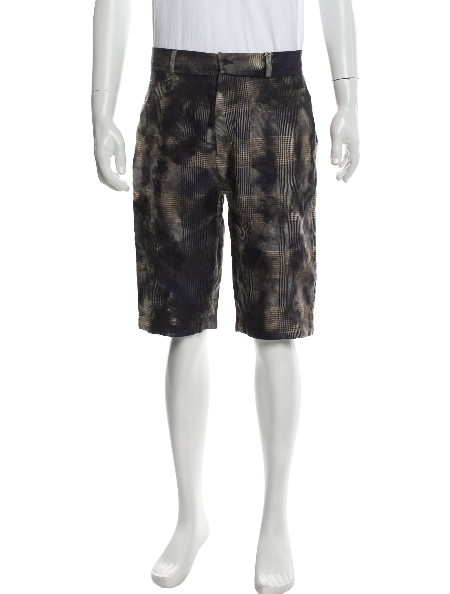 Tillmann Lauterbach Plaid Print Flat Front Shorts w/ Tags