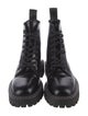 LÄST Leather Printed Combat Boots
