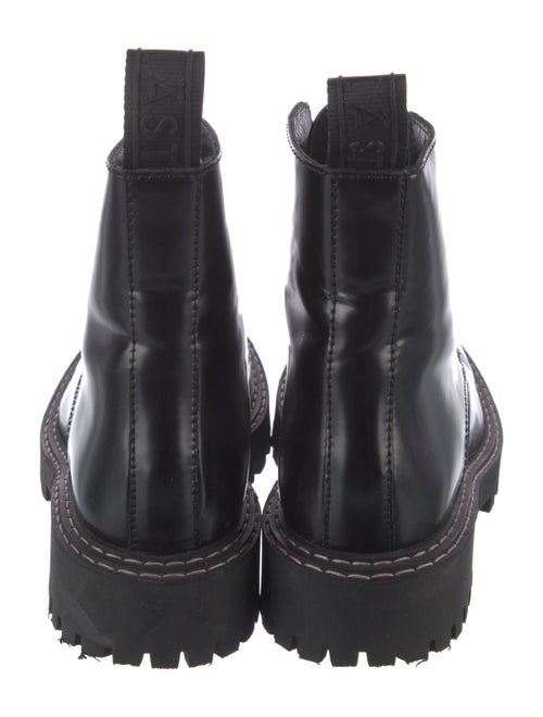 LÄST Leather Printed Combat Boots