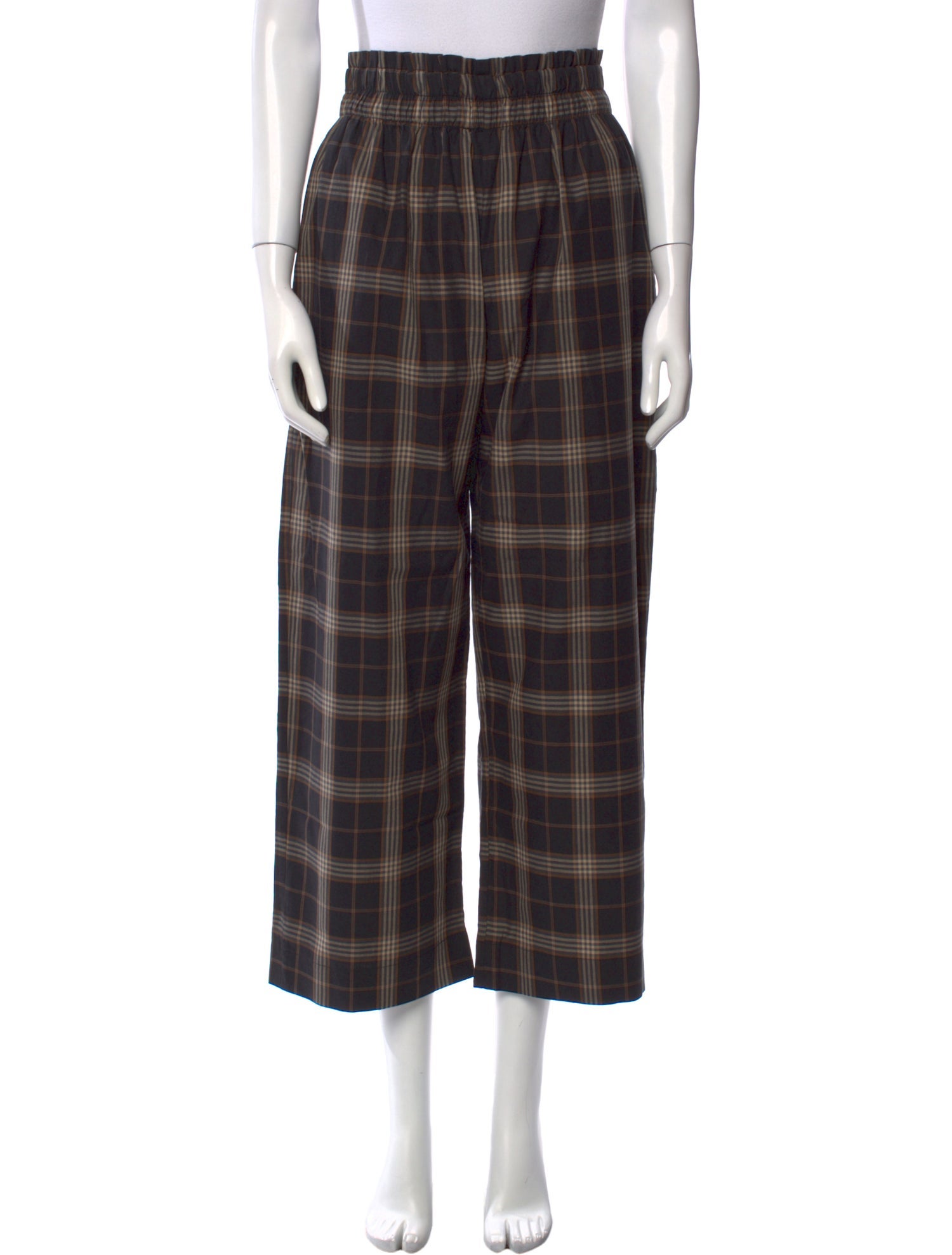 LOTTE.99 Plaid Print Wide Leg Pants