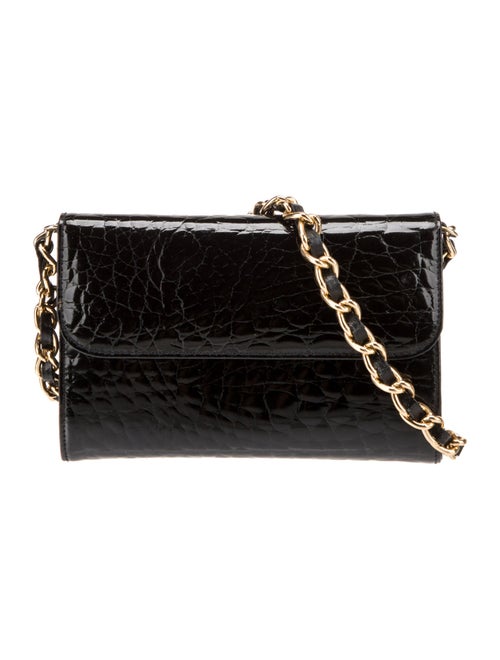 Landau Embossed Leather Shoulder Bag