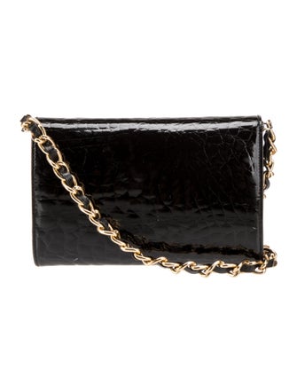 Landau Embossed Leather Shoulder Bag