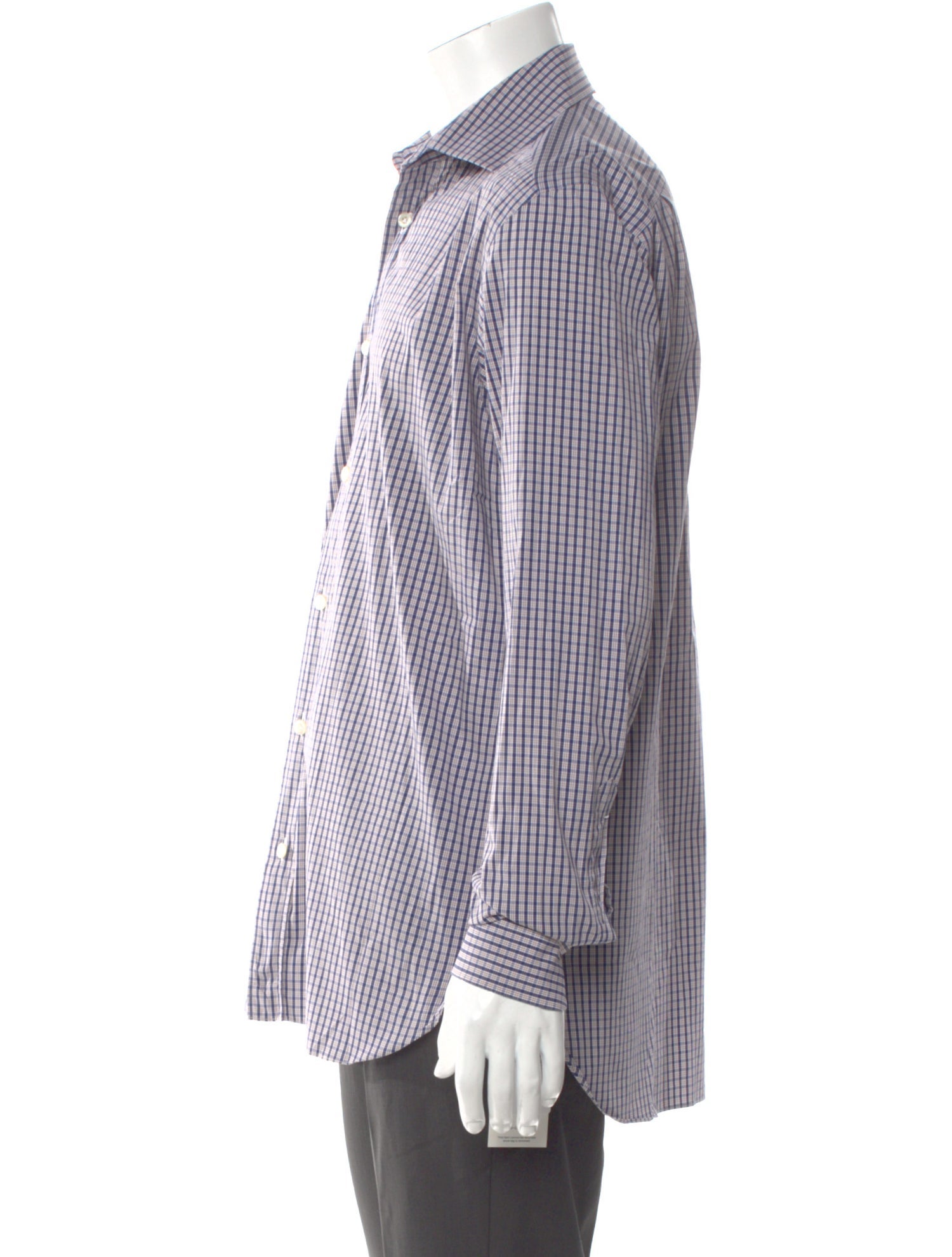 Luigi Borrelli Napoli Plaid Print Long Sleeve Shirt