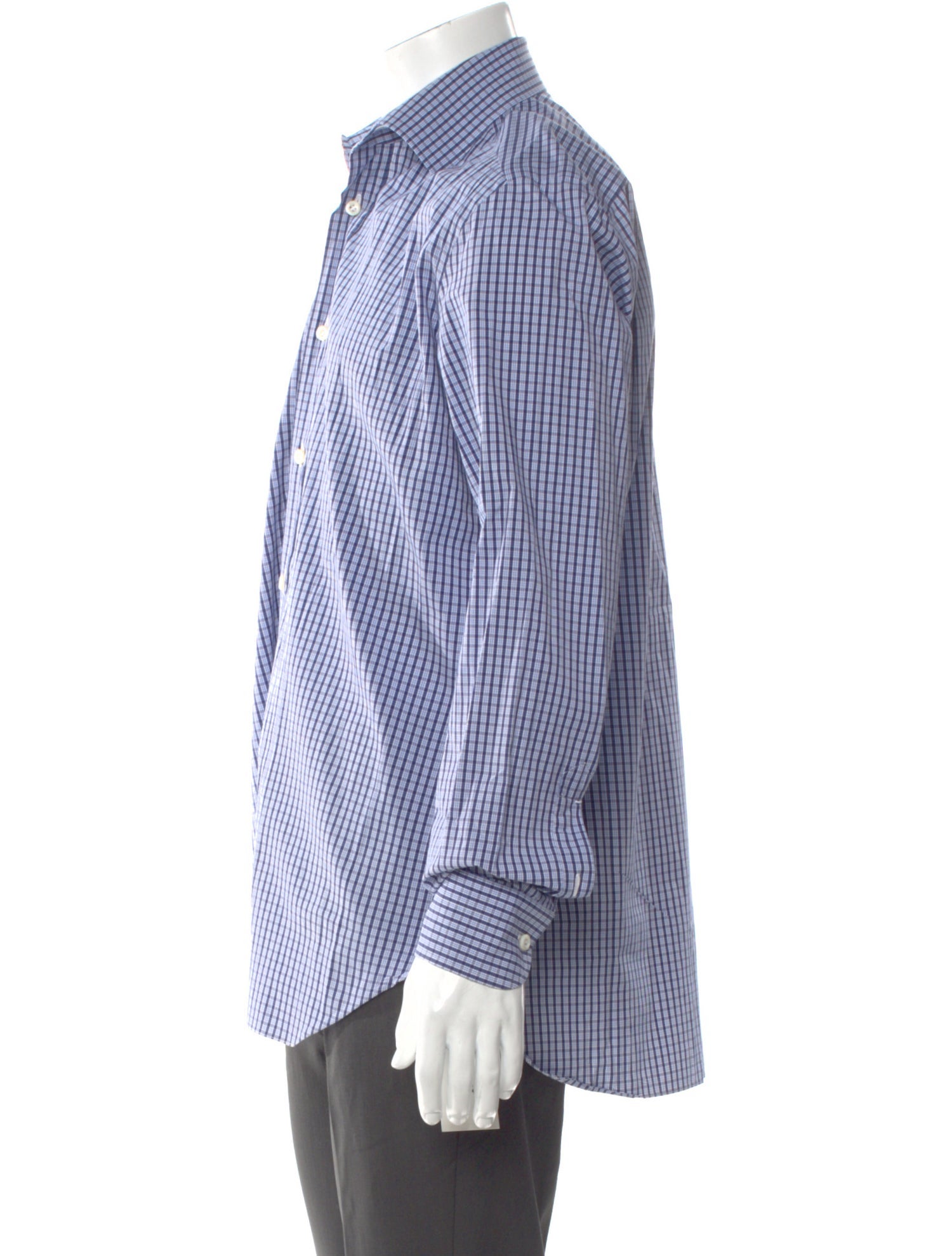 Luigi Borrelli Napoli Plaid Print Long Sleeve Shirt