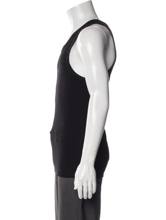 Lu'u Dan Graphic Print Sleeveless Denim Shirt