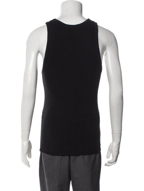 Lu'u Dan Graphic Print Sleeveless Denim Shirt